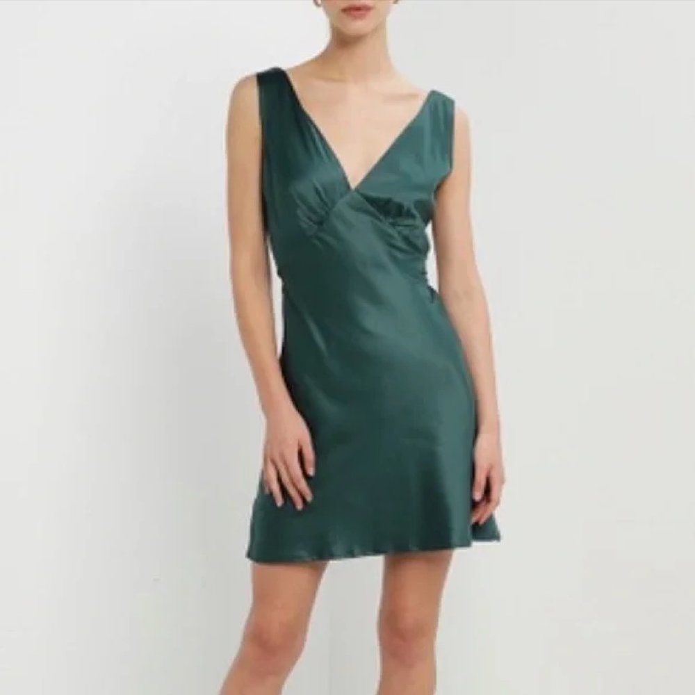 Peppermayo Dark Green Vintage Audrey Slip Dress